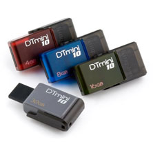 Kingston DataTraveler Mini 10, Flash Drive 8Gb USB Флеш-накопитель 8 Гб; Kingston Technology инфо 6967f.